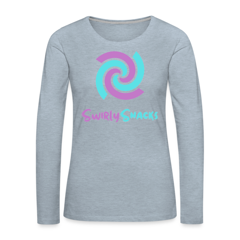 Women's Premium Long Sleeve T-Shirt - heather ice blue